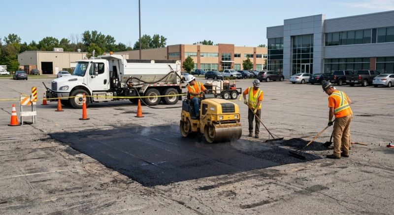 Asphalt Parking Lot Repair in Bluffton, SC