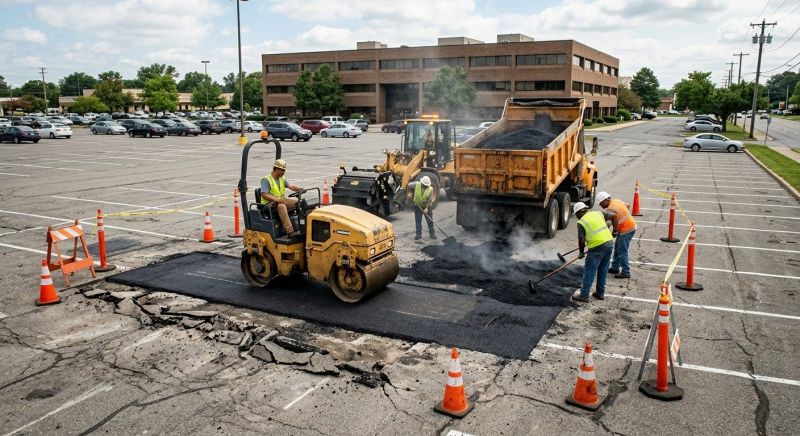 Asphalt Parking Lot Repair in San Diego County, CA