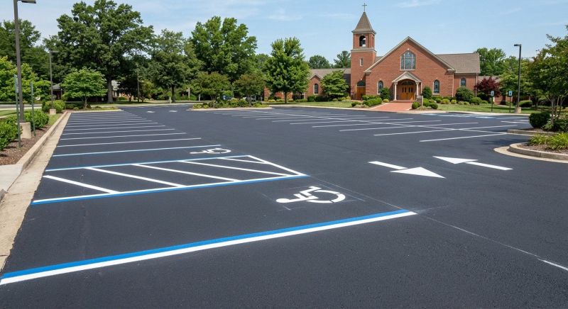 Church Parking Lot Striping in Gwinnett County, GA