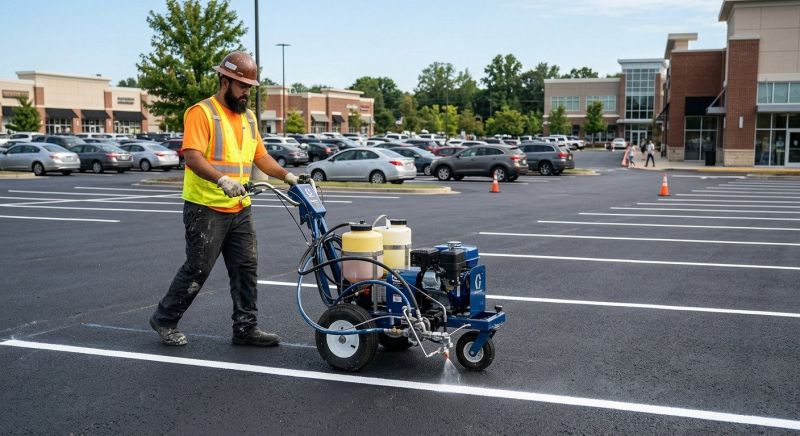 Commercial Asphalt Painting in Canton, GA