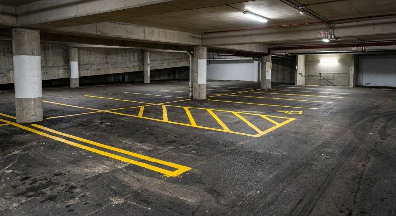 Concrete Parking Lot Striping in Los Angeles, CA